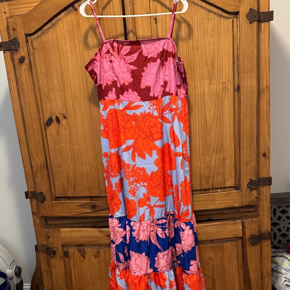 Floral Maxi Dress with Spaghetti Straps